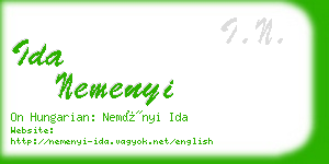 ida nemenyi business card